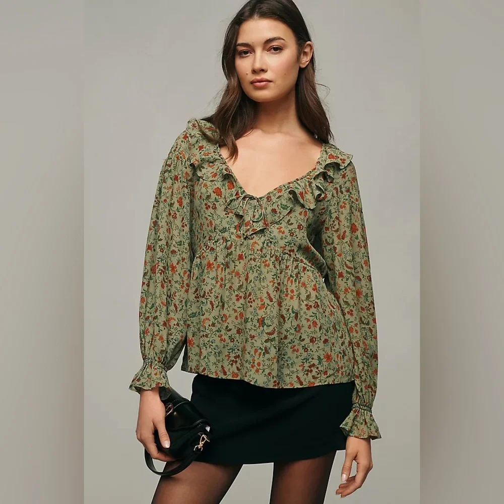 NWOT Reformation Wyn Top Blouse Size 4